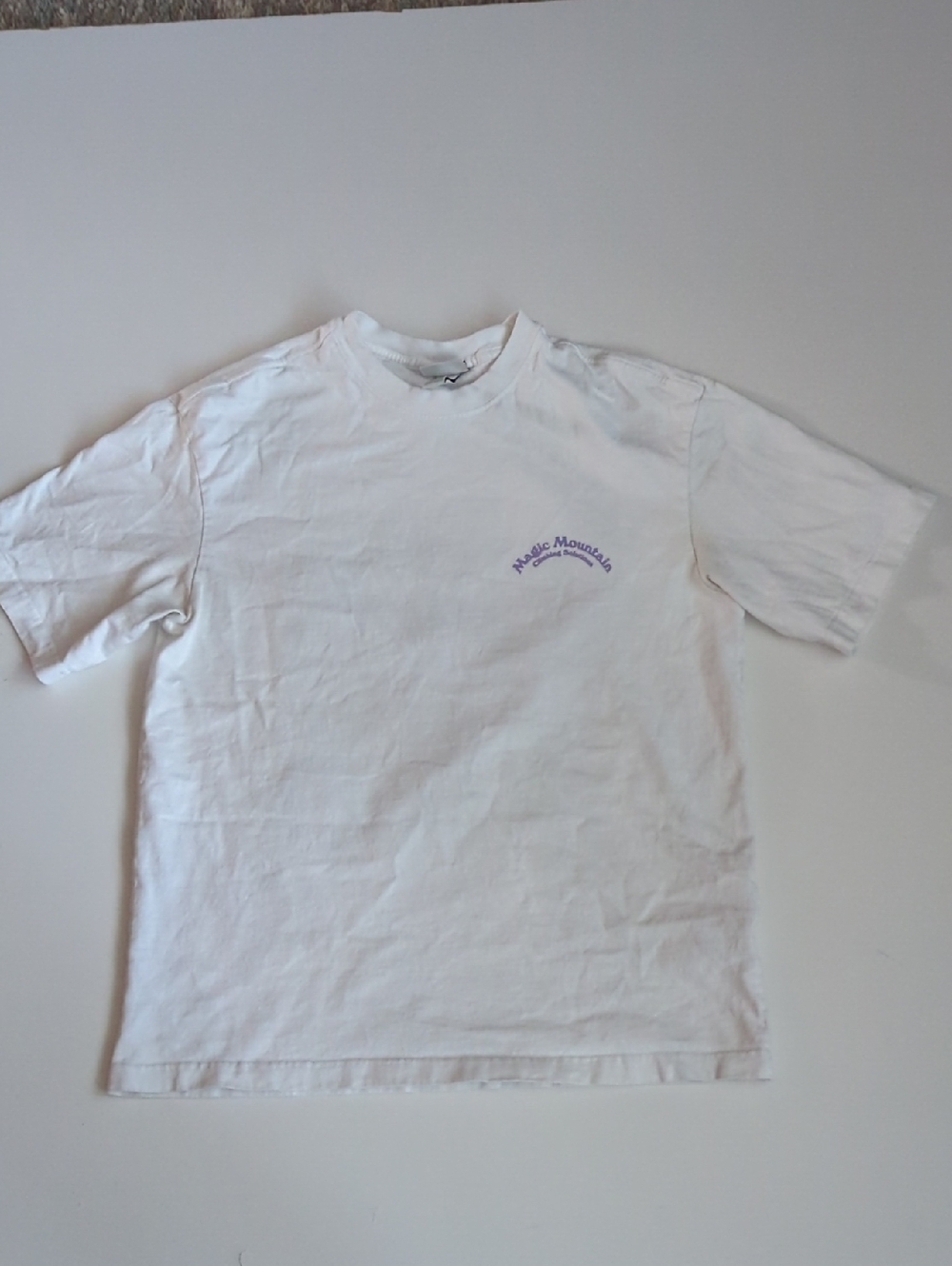 H&M White Short-Sleeve Tee with Logo